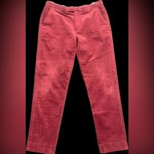 Brooks Brothers Men's Corduroy Slim Tapered Pants Deep Berry - Size 34x31